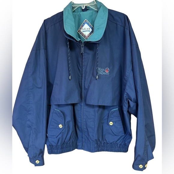 Gear For Sports Hotel Del Coronado Navy/Green Zippered Jacket XXL - Picture 1 of 16